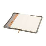 Portfolio van gerecycled plastic met afgeronde hoeken A5 pagina’s kleur grijs tweede weergave