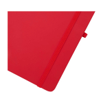 Notitieboek met uitsparing voor mobiel en harde kaft A5 pagina’s kleur rood weergave detail 1