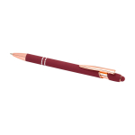 Gerecyclede aluminium pen met roségouden details, blauwe inkt kleur bordeaux tweede weergave