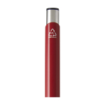 Balpen van gerecycled aluminium met gelakte afwerking, blauwe inkt kleur rood weergave detail 1