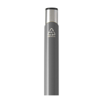 Balpen van gerecycled aluminium met gelakte afwerking, blauwe inkt kleur grijs weergave detail 1