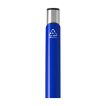 Balpen van gerecycled aluminium met gelakte afwerking, blauwe inkt kleur koningsblauw weergave detail 1