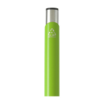 Balpen van gerecycled aluminium met gelakte afwerking, blauwe inkt kleur limoen groen weergave detail 1