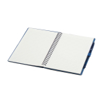 Hergebruikbaar notitieboek met harde kaft en balpen, zwarte inkt kleur marineblauw tweede weergave