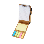 Plaknotitieblok in geel en multicolor met balpen kleur naturel tweede weergave