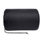 Geruite fleece deken met draagtas 200 g/m² kleur zwart tweede weergave voorkant