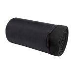 Geruite fleece deken met draagtas 200 g/m² kleur zwart