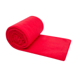 Geruite fleece deken met draagtas 200 g/m² kleur rood tweede weergave