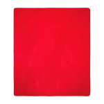 Geruite fleece deken met draagtas 200 g/m² kleur rood derde weergave voorkant