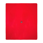 Geruite fleece deken met draagtas 200 g/m² kleur rood
