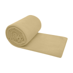 Geruite fleece deken met draagtas 200 g/m² kleur beige tweede weergave