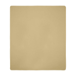 Geruite fleece deken met draagtas 200 g/m² kleur beige derde weergave voorkant