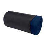 Geruite fleece deken met draagtas 200 g/m² kleur marineblauw