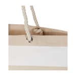 Strandtas van gerecycled katoen met touwhengsels 270 g/m² kleur wit weergave detail 1