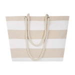 Strandtas van gerecycled katoen met touwhengsels 270 g/m² kleur wit derde weergave voorkant
