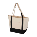 Multifunctionele tas van gerecycled katoen met hengsels 320 g/m² kleur zwart