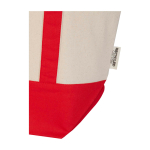 Multifunctionele tas van gerecycled katoen met hengsels 320 g/m² kleur rood weergave detail 1
