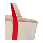 Multifunctionele tas van gerecycled katoen met hengsels 320 g/m² kleur rood weergave detail 2