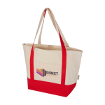 Multifunctionele tas van gerecycled katoen met hengsels 320 g/m² kleur rood weergave transfer printen