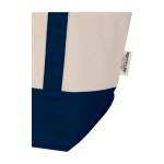 Multifunctionele tas van gerecycled katoen met hengsels 320 g/m² kleur marineblauw weergave detail 1