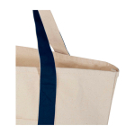 Multifunctionele tas van gerecycled katoen met hengsels 320 g/m² kleur marineblauw weergave detail 2