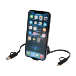 Intrekbare datasync-kabel van plastic en aluminium kleur zwart derde weergave
