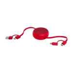 Intrekbare datasync-kabel van plastic en aluminium kleur rood vijfde weergave