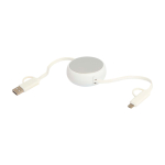 Intrekbare datasync-kabel van plastic en aluminium kleur zilver tweede weergave