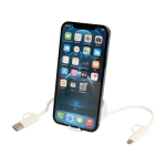 Intrekbare datasync-kabel van plastic en aluminium kleur zilver derde weergave