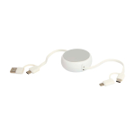 Intrekbare datasync-kabel van plastic en aluminium kleur zilver vijfde weergave
