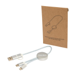 Snellaadkabel van aluminium en gerecycled plastic 5-in-1 kleur zilver weergave bedrukking logo 2