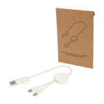 Snellaadkabel met gerecycled plastic en datasyncfunctie 5-in-1 kleur wit