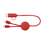 Snellaadkabel met gerecycled plastic en datasyncfunctie 5-in-1 tweede weergave achterkant