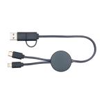 Snellaadkabel met gerecycled plastic en datasyncfunctie 5-in-1 tweede weergave achterkant