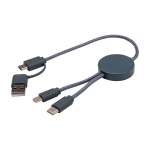 Snellaadkabel met gerecycled plastic en datasyncfunctie 5-in-1 derde weergave