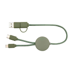 Snellaadkabel met gerecycled plastic en datasyncfunctie 5-in-1 tweede weergave achterkant