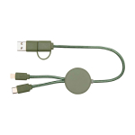 Snellaadkabel met gerecycled plastic en datasyncfunctie 5-in-1 tweede weergave voorkant