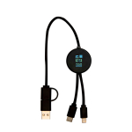 Snellaadkabel met gerecycled plastic en datasyncfunctie 5-in-1 met afdrukgebied