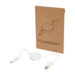 Snellaad- en datasync-kabel van gerecycled plastic 5-in-1 kleur wit