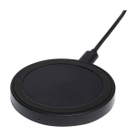 Draadloos oplaadstation met kabel 2-in-1 van gerecycled plastic 15W kleur zwart tweede weergave