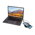 Draadloos oplaadstation met kabel 2-in-1 van gerecycled plastic 15W kleur zwart vierde weergave
