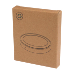Draadloos oplaadstation met kabel 2-in-1 van gerecycled plastic 15W kleur zwart tweede weergave met doos