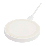 Draadloos oplaadstation met kabel 2-in-1 van gerecycled plastic 15W kleur wit tweede weergave