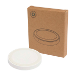 Draadloos oplaadstation met kabel 2-in-1 van gerecycled plastic 15W kleur wit derde weergave