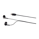 Comfortabele USB-C oordopjes met opbergdoos van gerecycled plastic kleur zwart weergave detail 1