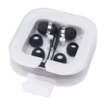 Comfortabele USB-C oordopjes met opbergdoos van gerecycled plastic kleur zwart tweede weergave