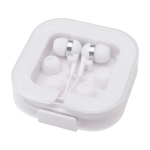Comfortabele USB-C oordopjes met opbergdoos van gerecycled plastic kleur wit