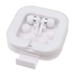 Comfortabele USB-C oordopjes met opbergdoos van gerecycled plastic kleur wit tweede weergave