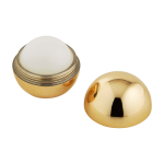 Vanille lippenbalsem met glanzende behuizing en SPF 15 bescherming kleur geel
