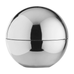 Vanille lippenbalsem met glanzende behuizing en SPF 15 bescherming kleur zilver tweede weergave voorkant